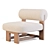 Sculptural Elegance Accent Chair 3D model small image 3