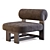 Sculptural Elegance Accent Chair 3D model small image 4