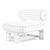 Sculptural Elegance Accent Chair 3D model small image 7