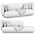 Sleek Modern Rico Divan Sofa 3D model small image 6