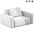 Elegant Arflex Marechiaro Armchair 3D model small image 7
