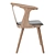 Modern SK2 Dining Chair Upholstered 3D model small image 3