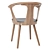 Modern SK2 Dining Chair Upholstered 3D model small image 4