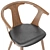 Modern SK2 Dining Chair Upholstered 3D model small image 5