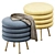 Stacked Pancake Pouf: Unique Design 3D model small image 1