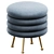 Stacked Pancake Pouf: Unique Design 3D model small image 2