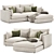 Relax 3-Piece Reversible Sofa 3D model small image 1
