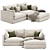 Relax 3-Piece Reversible Sofa 3D model small image 2