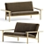 Designer Kinoko 2-Seater Sofa 3D model small image 1