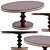 Frida Table in Oak Wood 3D model small image 1