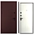 Premium Metal Entrance Door Ingrid 3D model small image 3