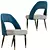 Kare Design Samantha Bluegreen Chair 3D model small image 1