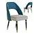 Kare Design Samantha Bluegreen Chair 3D model small image 4
