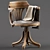 Rotating Upholstered Lounge Chair 3D model small image 1