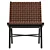 Modern Woven Accent Chair, Real-scale 3D model small image 2