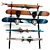 Ski and Snowboard Rack Stand 3D model small image 1