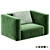 Modern Marichiaro Armchair Design 3D model small image 3