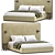 Sleek Como Bed Collection 3D model small image 1