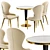 Constance Dining Chair & Madrid Table 3D model small image 1