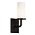 Elegant Metal and Glass Sconce 3D model small image 1