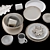 Rustic Ridge Stoneware Dining Set 3D model small image 13