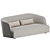 Verzelloni Davos 4-Seater Sofa 3D model small image 1