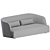 Verzelloni Davos 4-Seater Sofa 3D model small image 2