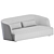 Verzelloni Davos 4-Seater Sofa 3D model small image 3