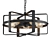 Rustic Pendant Chandelier Light Fixture 3D model small image 1