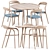 Modern Dining Set: Neva Chairs & Accent Table 3D model small image 1