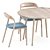 Modern Dining Set: Neva Chairs & Accent Table 3D model small image 2