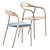 Modern Dining Set: Neva Chairs & Accent Table 3D model small image 4