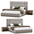 Modern Minimalist Gaye Bed Collection 3D model small image 3