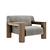 Sculpted Beam Fabric Armchair 3D model small image 1