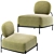 Modern Armchair Gawaii Grey 3D model small image 4