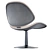 Modern Swivel Lounge Chair Design 3D model small image 2