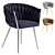 Elegant ROMA LUX Velvet Chair 3D model small image 1