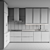 Modern L-Shape Minimalist Kitchen 3D 3D model small image 6
