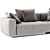 Elegant Flexform Lario 3-Seat Sofa 3D model small image 4