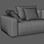 Elegant Flexform Lario 3-Seat Sofa 3D model small image 6