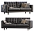 Sleek Leather Sofa by IKEA 3D model small image 3