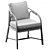 Elegant Ojai Dining Chair 3D model small image 6