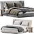 Contemporary Minotti Bed Reeves Model 3D model small image 1
