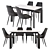 Elegant Aero Toscana Dining Set 3D model small image 2