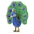 Plush Peacock Toy 3D model small image 1