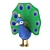 Plush Peacock Toy 3D model small image 6