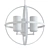 Elegant Three-Light Chandelier by Everlights 3D model small image 2
