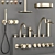 Gessi ORIGINI Bathroom Faucet Set 3D model small image 4