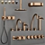 Gessi ORIGINI Bathroom Faucet Set 3D model small image 5