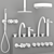 Gessi ORIGINI Bathroom Faucet Set 3D model small image 7